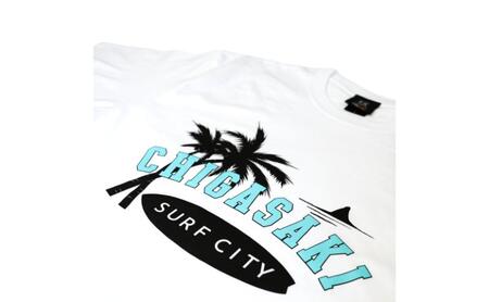 【8/7寄付額変更予定】LOHASTYLE CORDURA天竺 CHIGASAKI 半袖T ホワイト オリジナル Tシャツ 半袖 白 男女兼用 湘南 茅ヶ崎市 神奈川県 M