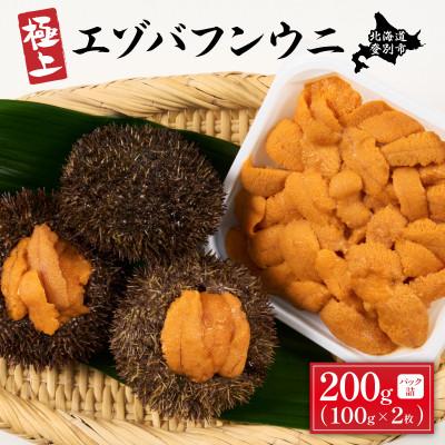 ふるさと納税 登別市 蝦夷ばふんうにパック詰 100g×2枚