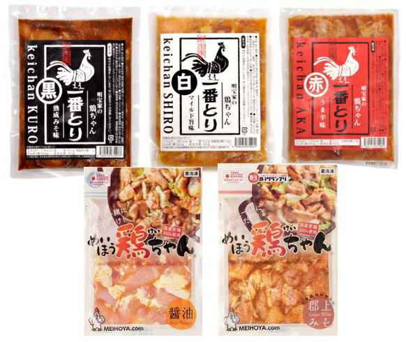 【ふるさと納税】明宝家鶏ちゃん全種5袋　味付肉（鶏肉）セット / 食品 精肉 肉加工品 鶏肉 セット 詰め合わせ 10000円