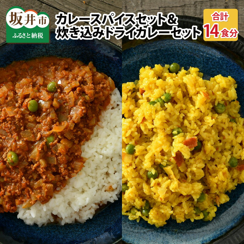 【ふるさと納税】ハーブ講師が作る 教室で人気のカレースパイスセット （5食分×2箱）& 炊込みドライカレー（2食分×2箱）お米（無洗米）付き【グルテンフリー】【スパイス スパイスカレー カレーパウダー おうちカレー カレー粉 香辛料 ドライカレー 薬膳カレー ギフト】