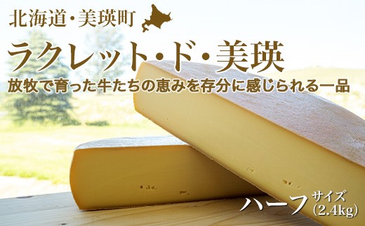 ラクレットチーズ ハーフサイズ(2.4kg) 美瑛放牧酪農場 ラクレット・ド・美瑛  | セミハードタイプ [065-12]