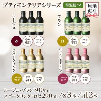 ふるさと納税 笛吹市 【熨斗】プティモンテリア 4種 飲み比べセット 各3本 計12本 缶ワイン モンデ酒造 山梨県笛吹市 |  | 03