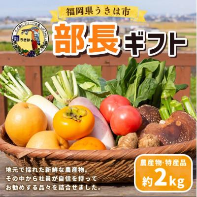 ふるさと納税 うきは市 【部長ギフト】道の駅うきは　厳選 旬の果物と野菜の詰め合わせ(約2kg)
