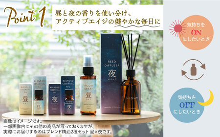 ブレンド精油 2種セット 昼×夜 各10ml 瑞浪市 / 生活の木 瑞浪ファクトリー直送 エッセンシャルオイル アロマ [AZBE020]