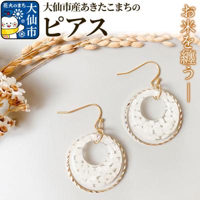ふるさと納税 _大仙市 産あきたこまちのリングピアス |お米のアクセサリー|22_doc-020101