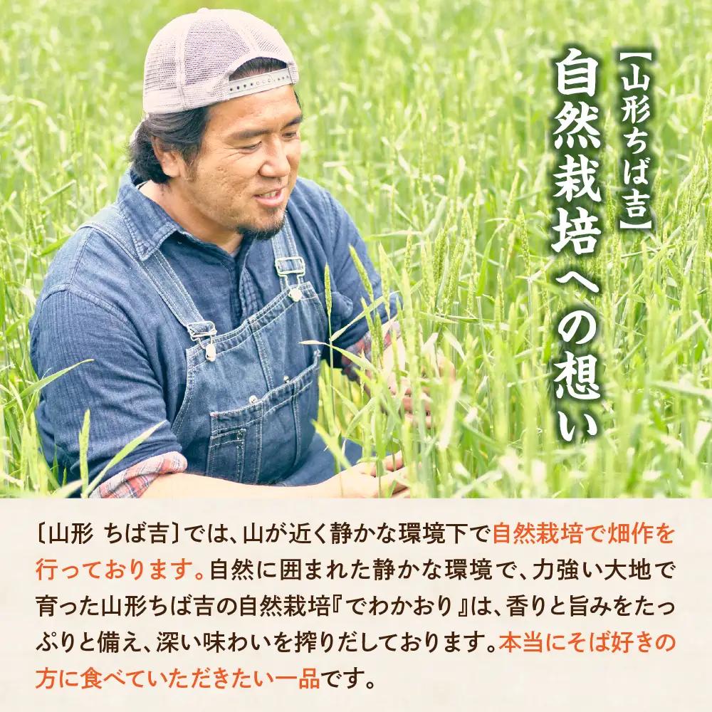 《 自然栽培 》 十割乾麺そば 3袋 計 600g ( 1袋 200g ) 蕎麦 小分け 田舎そば 乾麺 常温保存 麺類 麺 国産 自然栽培 でわかおり 山形ちば吉 山形県 米沢市