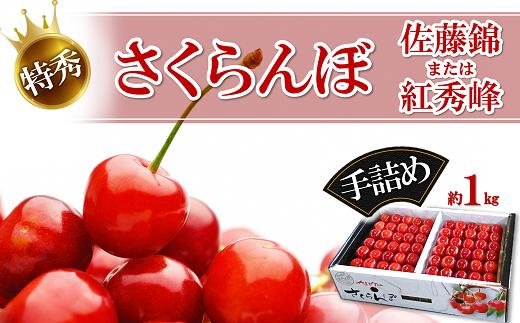 
【令和7年産先行予約】 厳選品！手詰め さくらんぼ 約1kg (特秀 L以上) 《令和7年6月中旬～発送》 『マルエ青果』 先行予約 サクランボ 果物 フルーツ 山形県 南陽市 [1114]
