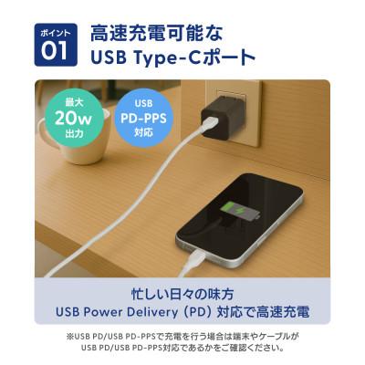 ふるさと納税 海老名市 オウルテック 最大PD20W出力 GaN採用 USB Type-C×1 AC充電器 ブラック |  | 02