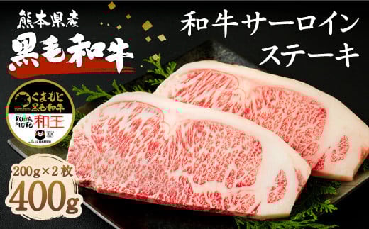 熊本県産 黒毛和牛 サーロイン ステーキ 計400g（200g×2）《90日以内に出荷予定(土日祝除く)》 国産 牛肉