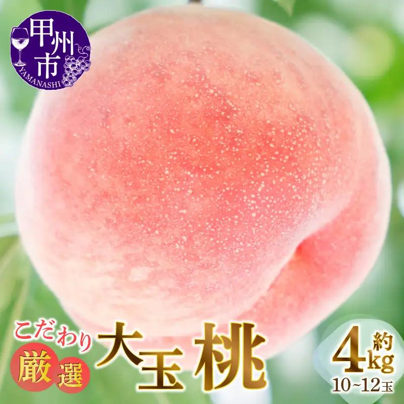 甲州市産厳選旬の桃大玉 約2kg 5～6玉入り×2箱【2027年発送】（MG）C-482 桃 フルーツ