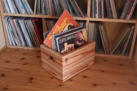 【Higo Beat】 小国杉 レコードボックス（12インチ用） レコードラック 40~50枚 レコード 収納 木製 天然木 無垢材 インテリア おしゃれ Higo Beat 熊本 阿蘇 南小国町 送料無料