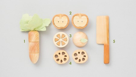 おもちゃ ちいさなままごとセット 知育 プレゼント ギフト 受注生産品 山のくじら舎 受注生産品 名入れ可能 木のおもちゃ