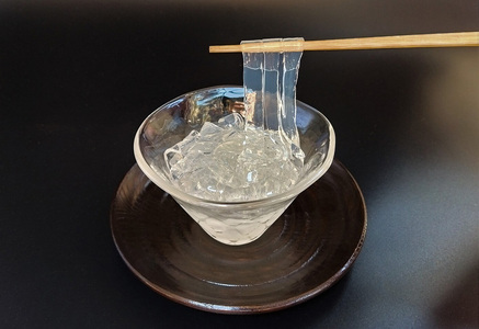 琴線心太 黒蜜20個 ・酢醤油20個　計40個 ところ天 国産天草 テングサ国内産 醸造酢 のみ 使用 おやつ おかず ヘルシー  食物繊維 ミネラル 岩手県 北上市 斎藤食品 K0056
