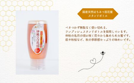 自家採り国産天然はちみつ 百花蜜 スタンドボトル 500g 蜂蜜 はちみつ ハチミツ 国産 百花蜜 ハニー 天然 無添加 おすすめ お中元 お歳暮 ギフト 二本松市 ふくしま 福島県 送料無料 【渡辺