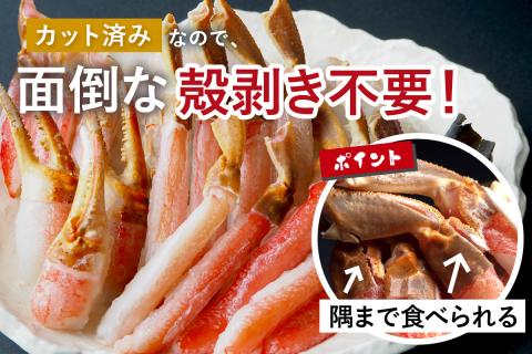 北見市加工 生冷本ズワイガニセット 800g 昆布入 ( 海鮮 魚介類 魚介 蟹 かに カニ セット 鍋 カニ鍋 カニ爪 ズワイガニ かにしゃぶ カット済 贈答 ギフト )【094-0050】