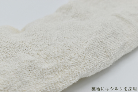 内側シルクのおやすみレッグウォーマー2本セット(ベージュ)//  靴下 温かい 温活 ルームソックス 冷え  オーガニックコットン　シルク 足元 靴下 くつした ソックス レッグウォーマー日本製 奈良