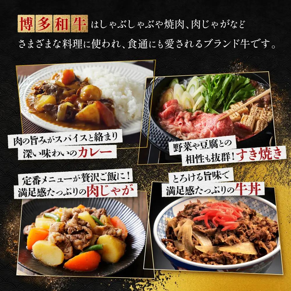 訳あり！【数量限定】博多和牛切り落とし1.2kg(600ｇ×2ｐ） 3G50