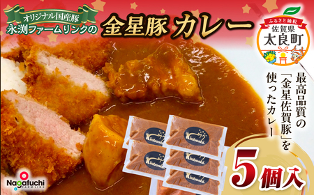 永渕ファームリンクの金星豚カレー ブランド豚 豚肉 ぶた肉 ポーク 金星佐賀豚 国産 ポークカレー カレー 金星カレー 食品 レトルト お手軽 調理 冷凍便 冷凍品 冷凍 佐賀県 太良町 NB44