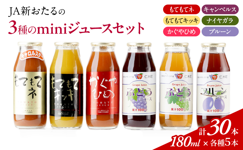 JA新おたるのminiジュースセット180ml×30本
