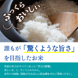 【定期便 3ヶ月】 米 青天の霹靂 10㎏ 青森県産 【特A 一等米】（精米・5kg×2袋）