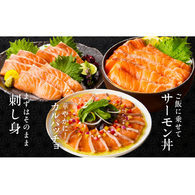 アトランティックサーモン 500g ポーション【小分け 真空パック 訳あり サイズ不揃い 刺身 海鮮丼 サラダ 鮭 さけ シャケ しゃけ sake 人気 オススメ 冷凍】 010B1591_イメージ5