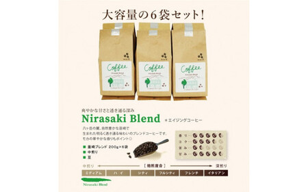 レギュラーコーヒー韮崎ブレンド6袋セット（豆）珈琲｜ エイジングコーヒー