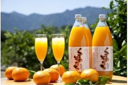 みかんジュース 無添加 果汁100％「くまのそだち」1L×3本 みかん【knpr0001】