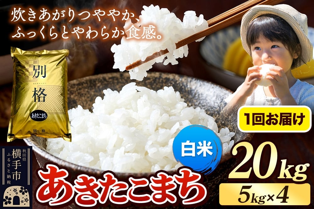 
            《令和7年産》 米 あきたこまち 20kg（5kg×4袋） 【白米】 秋田県産
          