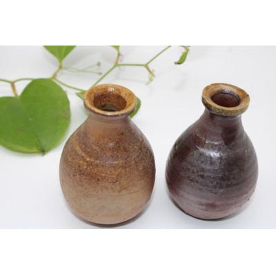 ふるさと納税 備前市 備前焼ミニ一輪2個セット(登り窯)