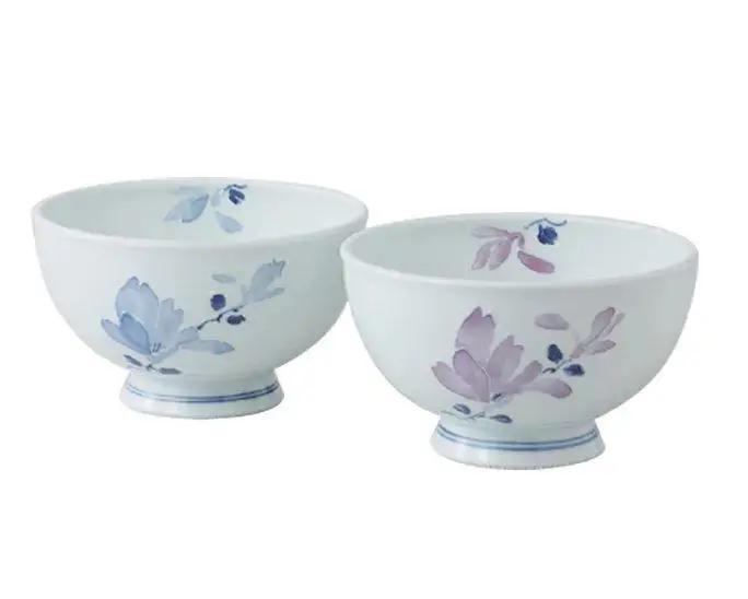 【波佐見焼】　大小ペア２個組のお茶碗 辻が花 【西海陶器】１ １１４６８｜波佐見焼 陶器