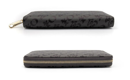 高知の財布 グレー×ブラック / 高知 ブランド 財布 長財布 合成皮革 革 アパレル ビジネス 贈り物 プレゼント ご当地 【株式会社ブランド高知】[ATDW003]