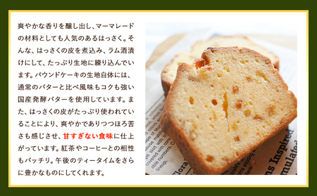 ほろにがスイーツ・はっさくパウンドケーキ  1本 【アミティ有限会社 観光特産センターこかわ】