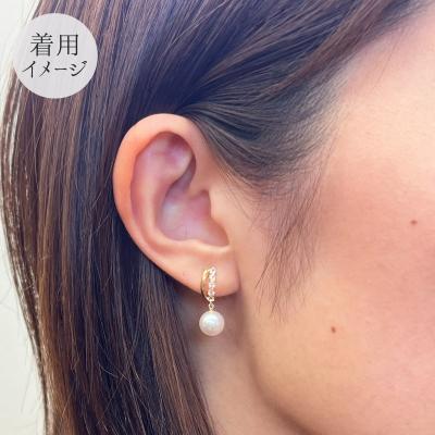 ふるさと納税 天草市 天草産 7.5mm - 8mm 半貴石 ピアス あこや真珠 ホワイトピンク_S085-274 |  | 02