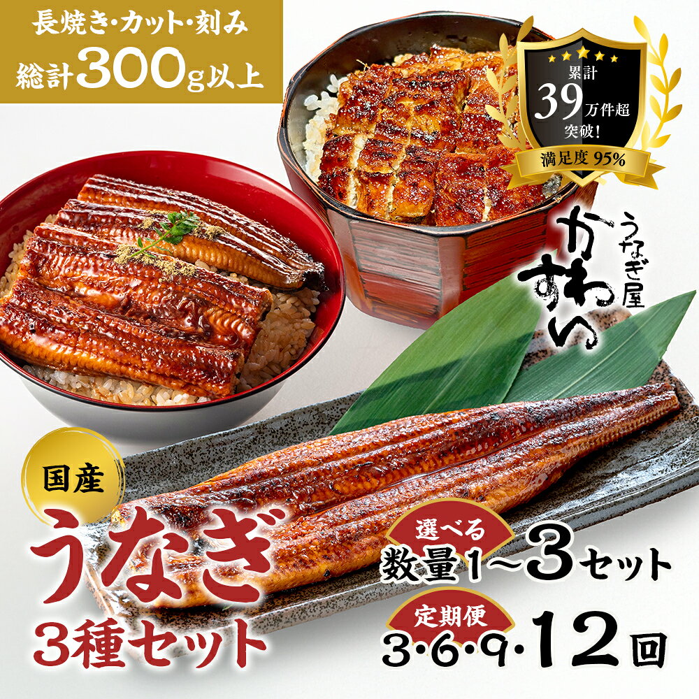 国産うなぎ蒲焼3種セット