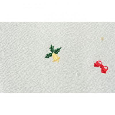 ふるさと納税 伊丹市 帯揚げ　白地　ちりめん　クリスマスの刺繍 [54030234] |  | 01