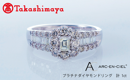 【高島屋選定品】プラチナダイヤモンド リング（ダイヤ 合計 1カラット) 【鑑別書付き】