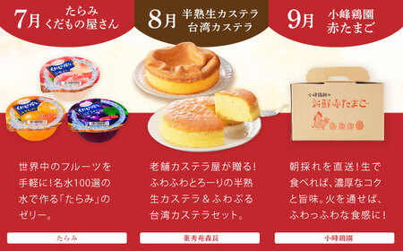 【12回定期便】バラエティ定期便 諫早市人気返礼品オールスター / 豚肉 米 野菜 ローストビーフ スイーツ うなぎ ゼリー カステラ 卵 餃子 みかん ステーキ / 諫早市[AHDC041]