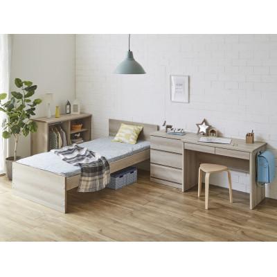 ふるさと納税 大川市 大川家具　システムベッド　マッシュ　グレージュ(ベッド、デスク、チェスト、シェルフ) |  | 02