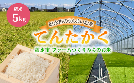 【射水市】【射水の美味しいお米】ファームつくりみちのお米　作道米R7年度産てんたかく5kg【精米】 ※離島への配送不可