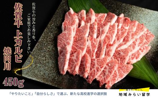 
            【愛郷ファーム】佐賀牛 上カルビ 焼肉用 450g
          