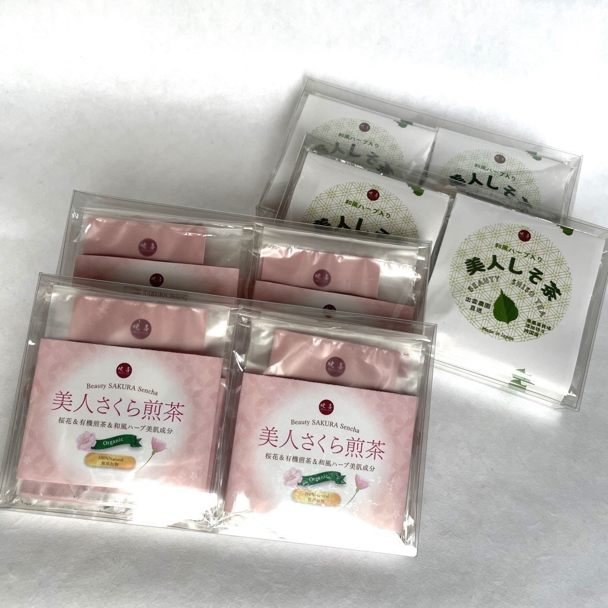 
            美人しそ茶と美人さくら有機煎茶(各20パック)
          