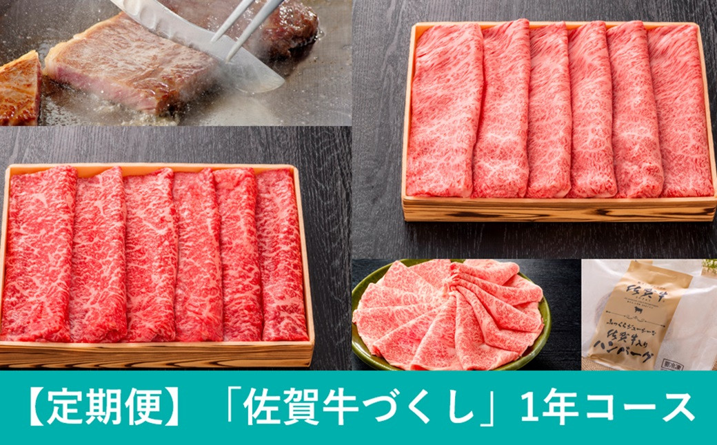 
【定期便】JAフーズさが「佐賀牛づくし」1年コース　毎月1回ずつ全12回お届け
