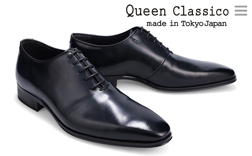クインクラシコ 革靴 25011 (サイズ：27.5cm) ビジネスシューズ 本革 ホールカット 幅広 甲高  牛革 フォーマル カジュアル
