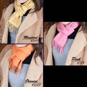 高級 カシミヤ100％ 薄手 プチマフラー 無地 66301 レディース 内モンゴル産 ピンク ／ ミニ ストール まちづくり観光振興機構 通勤 通学 プレゼント ギフト 奈良県 田原本町
