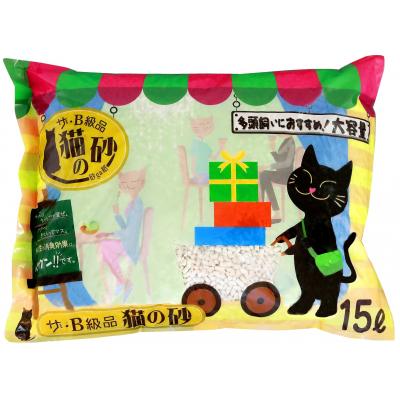 ふるさと納税 富士市 紙の猫砂 ザ・B級品猫の砂 15L 【4袋入】 |  | 01