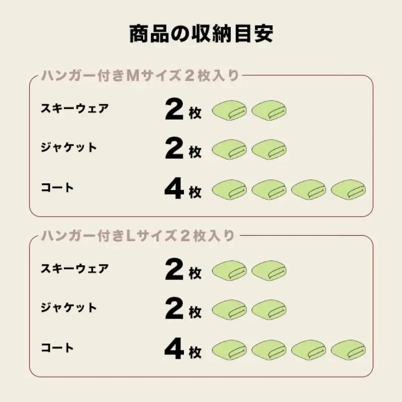 収納 衣類圧縮袋 大サイズ 2枚入り×1箱 セット 押入れケース用 日本製