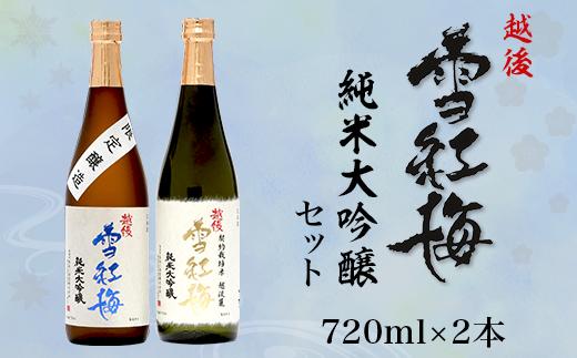 M8-01A越後雪紅梅 純米大吟醸セット 720ml×2本