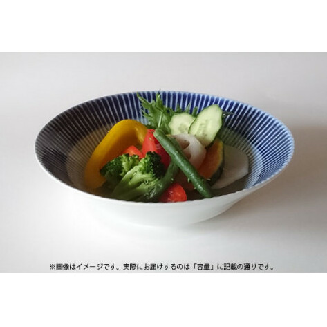 有田焼 しのぎ18反ボウル ボーダー ２客組 白峰堂 A25-371_イメージ4