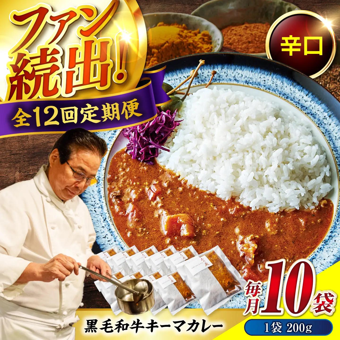 黒毛和牛キーマカレー10袋　12回定期便[BACI012] カレー