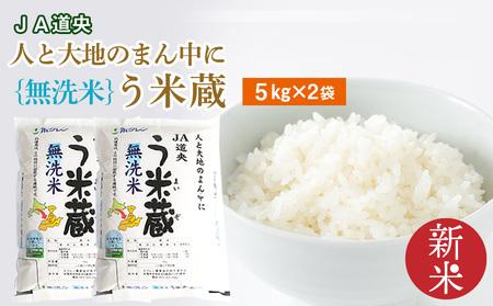 【無洗米】北海道産 う米蔵5kg×2袋